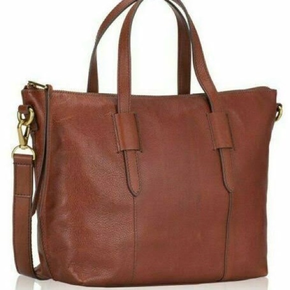 Fossil Handbags - Fossil Skylar Satchel Bag in the color Brandy